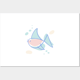 Abstract fish Posters and Art